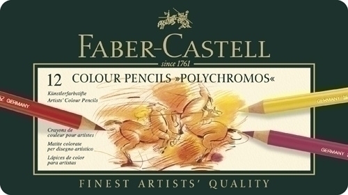[110012] LAPICES COLORES FABER-CASTELL 110012 POLYCHROMOS estuche de METAL de 12