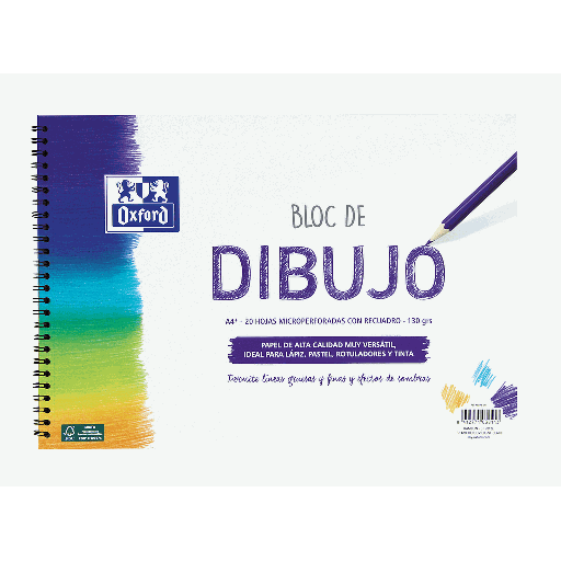 [400148234] BLOC DE DIBUJO  A4+ 20H.RECUADRO  130G