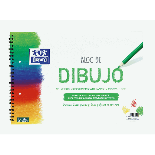 [400148236] CUADERNO OXFORD 400148236 DIBUJO  A4+ 20H.RECUADRO TALADROS 130G CON 20% HOJAS GRATIS