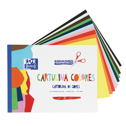 [400147983] CUADERNO OXFORD 400147983 A410 HOJAS CARTULINA COLORES 170 GRS