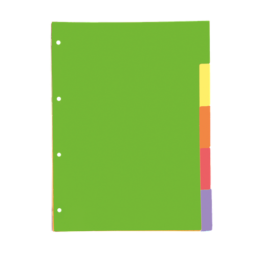 [400149955] SEPARADOR OXFORD 400149955 OXFORD CARTULINA STRONGLINE A4 5 POSICIONES - 5 COLORES VIVOS