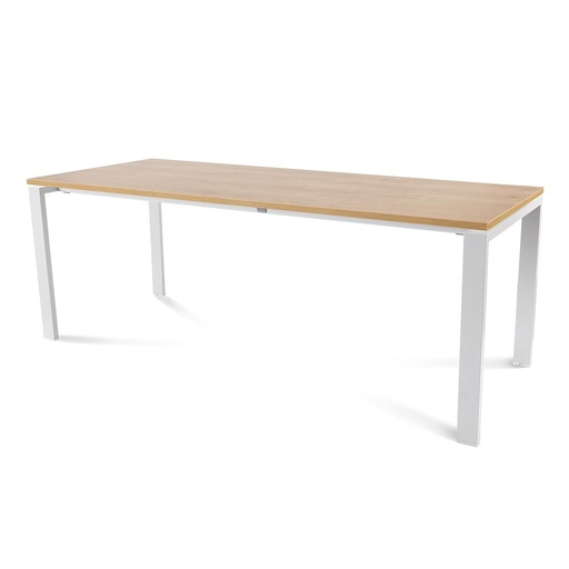 [2004MM08] MESA ROCADA 2004MM08 TOTAL 200X80 BLANCO/ ROBLE