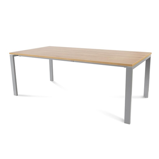 [2005MD08] MESA ROCADA 2005MD08 TOTAL 200X100 ALUMINIO / ROBLE