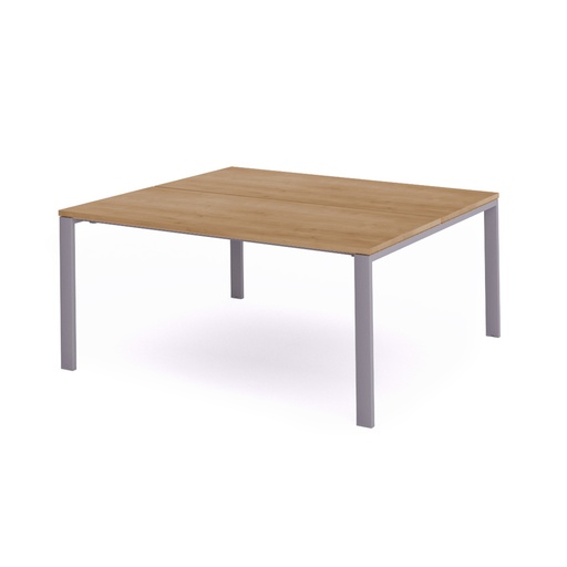 [2201MD08] MESA ROCADA 2201MD08 TOTAL160X163 ALUMINIO/ ROBLE