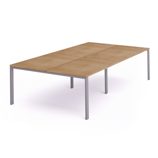 [2204MD08] MESA ROCADA 2204MD08 TOTAL 360X163 ALUMINIO/ ROBLE