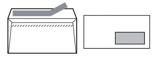 [SAMOPEN115] SOBRE SAM OPEN115 VD 115x225 BLANCO 90g OPEN V.DCHA.(SILICONA)