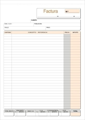 [T-43] TALONARIO LOAN T-43 FACTURAS Fº NATURAL S/COPIA 