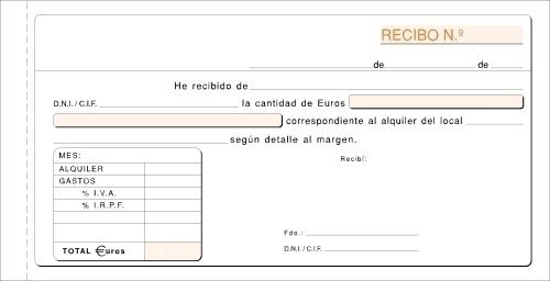 [T-52] TALONARIO LOAN T-52 ALQUILER IVA DUPLICADO (75D)