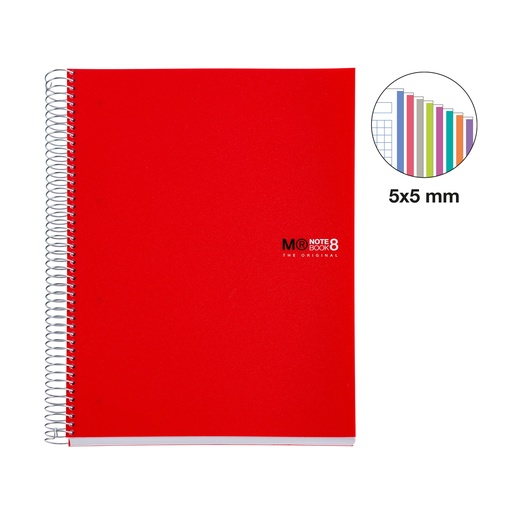 [MR42002] CUADERNO MR42002 NB8 A4 200 CLA PP ROJO 