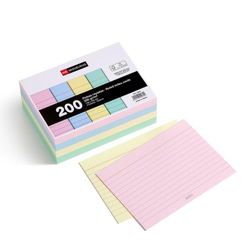 [MR10030] PAQUETE MR10030 200 FICHAS COLOR A6 105X148 HOR MR