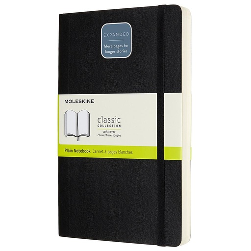 [0012680] LIBRETA MOLESKINE 0012680 QP618EXP CLASICA MAYOR GROSOR NEGRA L LISA TAPA BLANDA