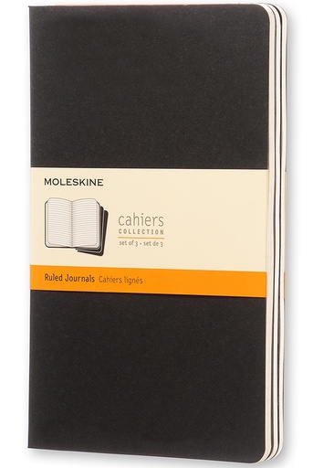 [0014201] LIBRETAS MOLESKINE 0014201 QP321 CAHIER NEGRAS XL RAYAS (SET DE 3)