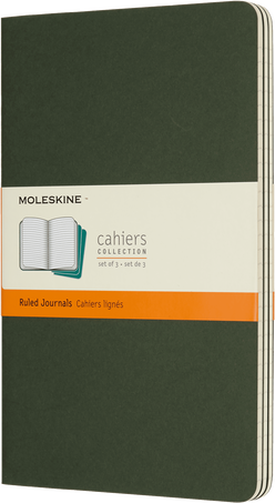 [0012152] LIBRETAS MOLESKINE 0012152 CH016K15 CAHIER VERDE MIRTILO L RAYAS (SET DE 3)