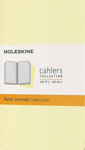 [0012732] LIBRETAS MOLESKINE 0012732 CH016M23 CAHIER AMARILLO SUAVE L RAYAS (SET DE 3)