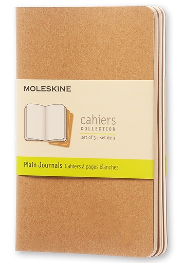 [0014006] LIBRETAS MOLESKINE 0014006 QP413 CAHIER MARRON KRAFT P LISAS (SET DE 3)