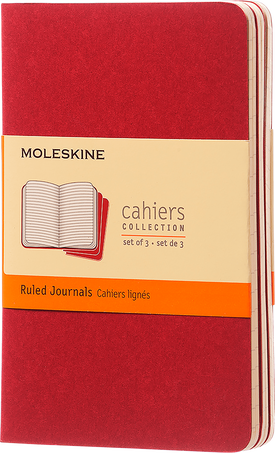 [0014007] LIBRETAS MOLESKINE 0014007 CH111 CAHIER ROJO ARANDANO P RAYAS (SET DE 3)