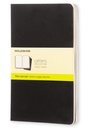 LIBRETAS MOLESKINE 0014103 QP318 CAHIER NEGRAS LARGE 13X21 CM LISAS (SET DE 3)