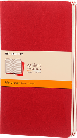 [0014107] LIBRETAS MOLESKINE 0014107 CH116 CAHIER ROJO ARANDANO L RAYAS (SET DE 3)