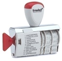 FECHADOR TRODAT 1117 ENT. MANUAL 4 mm. FORMULARIO COMERCIAL 12 TEXTOS