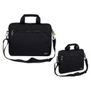 BOLSA RPET XL2112 PORTA ORDENADOR NEGRO CON DETALLES AMARILLOS