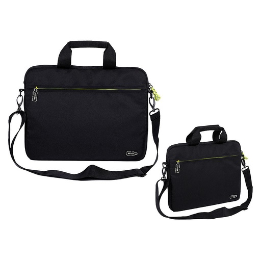 [XL2112] BOLSA RPET XL2112 PORTA ORDENADOR NEGRO CON DETALLES AMARILLOS