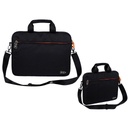 BOLSA RPET XL2113 PORTA ORDENADOR NEGRO CON DETALLES NARANJAS