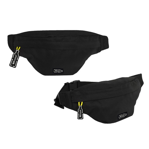 [XL2114] BOLSA RPET XL2114 NEGRA CON DETALLES AMARILLOS