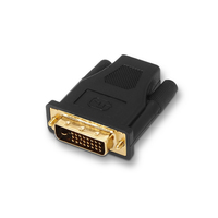 [A118-0091] ADAPTADOR AISENS A118-0091 DVI A HDMI, 24+1/M-HDMI A/H ORO, NEGRO