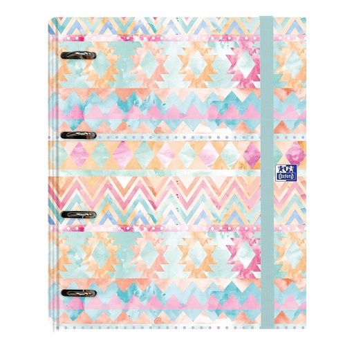 [400158692] CARPETA OXFORD 400158692 A4+ EUROPEANBINDER 5X5 TAPA EXTRADURA RECAMBIO 5 PASTEL 