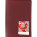 CARPETAS CON FUNDAS GRAFOPLÁS 01440050 POLIPLAS 40  FOLIO GRANATE PP SEMI-RIGIDO