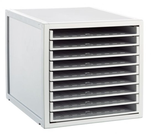 [8409BGS] MODULO ARCHISYSTEM 8409BGS 9 BANDEJAS DE 22 MM. GRIS