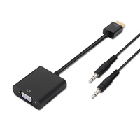 [A122-0126] CABLE AISENS A122-0126 CONVERSOR HDMI A SVGA+AUDIO, HDMI A/M-SVGA/H+JACK 3.5/H, NEGRO, 10CM+1.0M