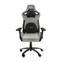 SILLA TALIUS TAL-RAPTOR-GRY TAPTOR GAMING NEGRA/GRIS TELA TRANSPIRABLE 4D FROG. BASE METAL, RUEDAS NYLON