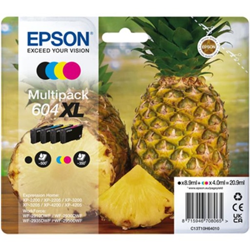 [T10H640] CARTUCHO EPSON T10H640 MULTIPACK 604XL COLORES