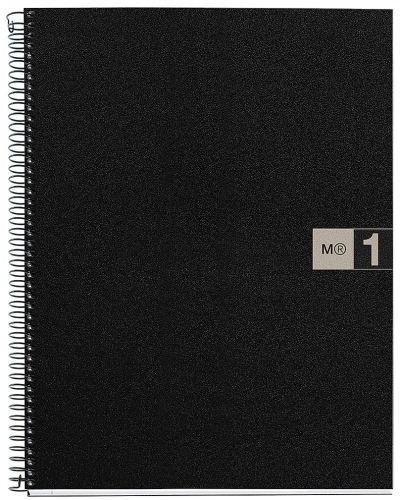 [MR2473] BLOC MIQUELRIUS MR2473 MICRO NOTE BOOK 1 tapa PP A4 80h CUADRIC.5x5 GRIS