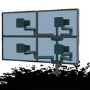 BRAZO FELLOWES 8610001  PARA MONITOR TALLO MODULAR™ 4FFS NEGRO