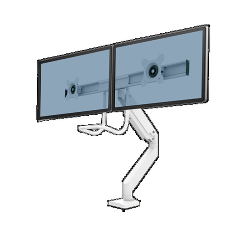 [9909401] BRAZO FELLOWES 9909401  MONITOR DOBLE EPPA CON TRAVESAÑO BLANCO