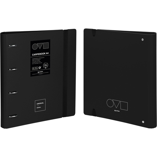 [88104010] CARPETAS GRAFOPLÁS 88104010 4D35 A4   UNEQ MINIMAL NEGRO