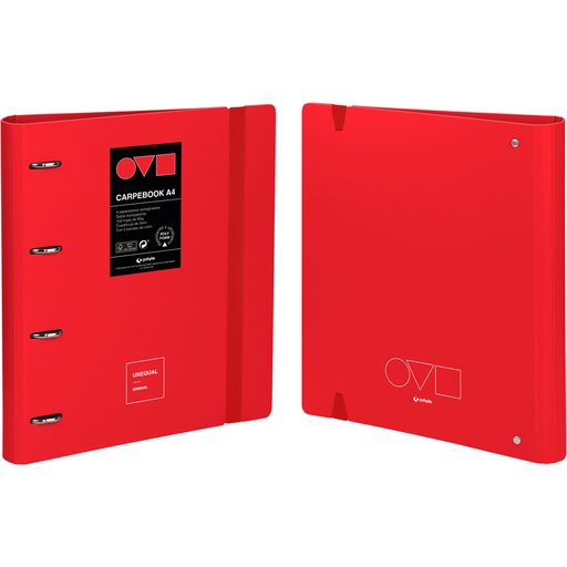 [88104051] CARPETAS GRAFOPLÁS 88104051 4D35 A4   UNEQ MINIMAL ROJO