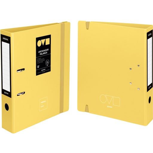 [17262894] ARCHIVADOR GRAFOPLÁS 17262894 POLYFOAM A4 65MM AMARILLO SOFT UNEQUAL MINIMAL 