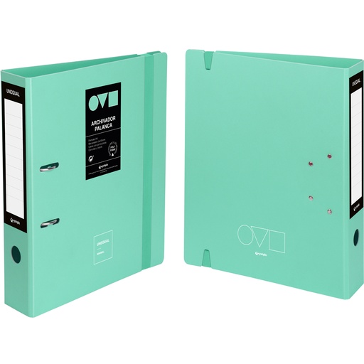[17262826] ARCHIVADOR GRAFOPLÁS 17262826 A4 65MM  UNEQ MINIMAL VERDE AGUA