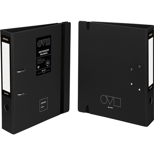 [17262810] ARCHIVADOR GRAFOPLÁS 17262810 POLYFOAM A4 65MM NEGRO UNEQUAL MINIMAL 