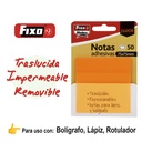 NOTAS FIXO 65007852 PACK 50 NOTAS ADH. TRANSLUCIDAS 75X75MM NARANJA NEON