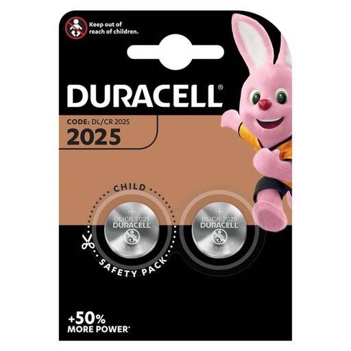 [990352] PILAS DURACELL 990352  CR2025 BLISTER 2 PLANAS DE LITIO 3V - 