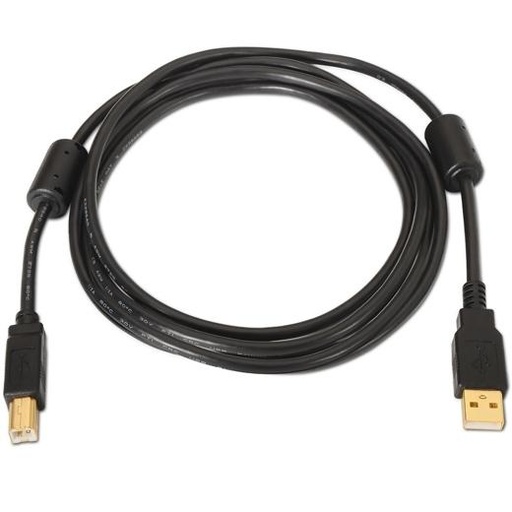 [A101-0011] CABLE AISENS A101-0011 USB 2.0 IMPRESORA ALTA CALIDAD CON FERRITA TIPO A/M - B/M NEGRO 5,0M