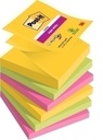 NOTAS ADHESIVAS POST-IT R330-6SS-CARN 90h Z NOTES 76x76 (R330) SUPER STICKY COLORES RIO DE JANEIRO PACK de 6