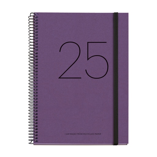 [MR34462] AGENDA MR34462 ESPIRALPLUS S/V-CAT RECY.PURPURA 25