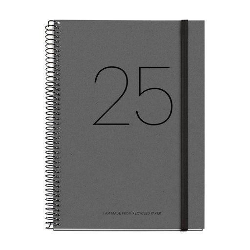 [MR34463] AGENDA MR34463 ESPIRALPLUS S/V-CAT RECY.NEGRO 25