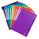 CARPETA EXACOMPTA 55840E CON GOMAS 3 SOLAPAS POLIPROPILENO OPAK  COLORES SURTIDOS