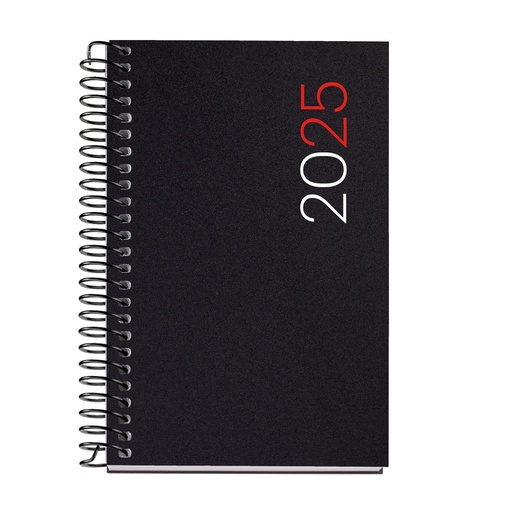 [MR39436] AGENDA MR39436 ESPIRALCADDY D/P-CAT PP CITY NEGRO 25